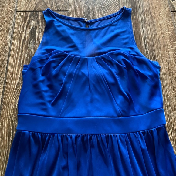 DAVID’S BRIDAL royal blue midi dress - Picture 3 of 10